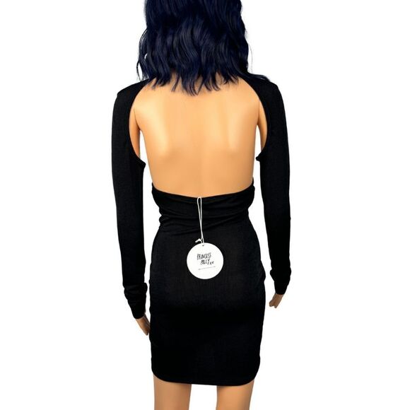 NWT Princess Polly Giovanni Mini Dress 6 Black Cutout Sexy Night Out Party Club - Picture 5 of 5